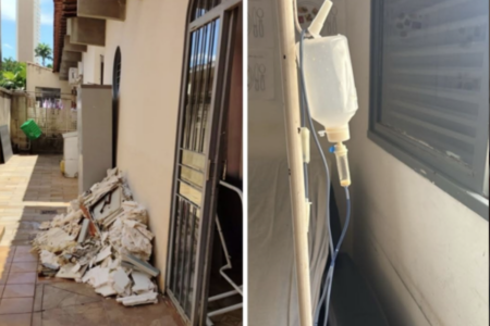 Cena do abrigo em que se praticava maus-tratos contra idosos (Foto: Divulgação)