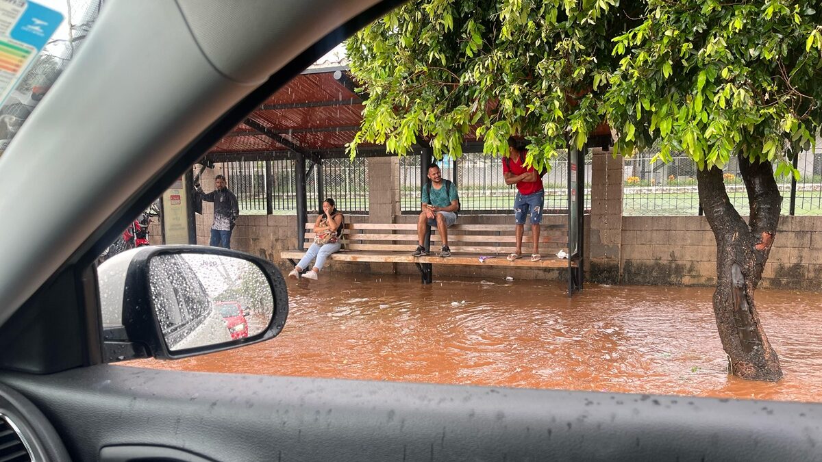 Alagamentos na Avenida 87 mobilizam equipes da prefeitura de Goiânia