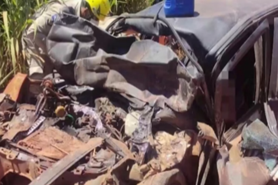 Caminhão invade pista e causa acidente fatal na MT-100 (Foto: Reprodução)