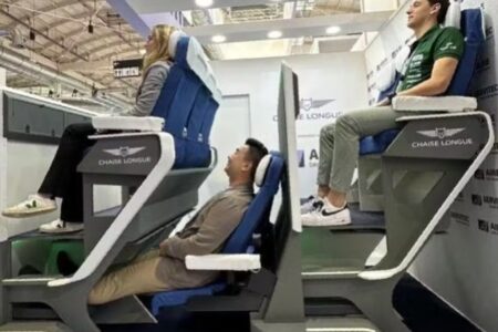 Assentos de dois andares em aviões enfrentam resistência: 'zona do pum' Sistema ainda está em desenvolvimento