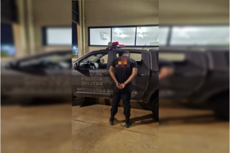 Wesley usava um uniforme de policial (Foto: Divulgação PMGO)