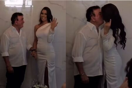 Amado Batista se casa no civil com Miss Universe e prepara festa luxuosa vídeo Calita Franciele exibiu momentos da preparação para cerimônia