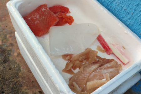 Restaurante japonês clandestino vendia produtos impróprios ao consumo (Foto: Reprodução)