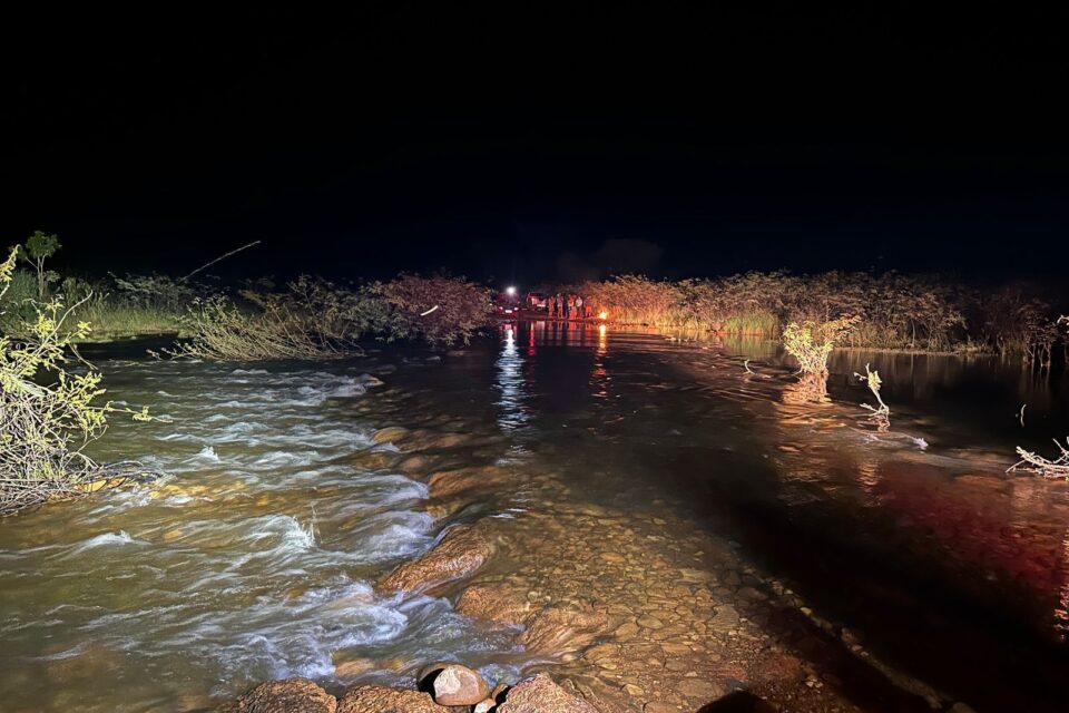 A imagem mostra o local onde a vítima se afogou