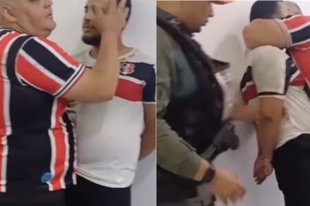 Torcedor surta após derrota do Santa Cruz, desacata policiais e é preso; vídeo Pai tentou controlar o filho detido, que foi para UPA