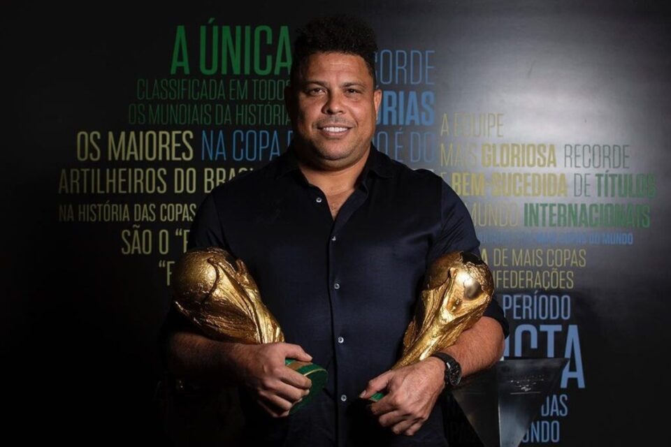 Ronaldo Fenômeno tem duas Copas do Mundo com a seleção brasileira