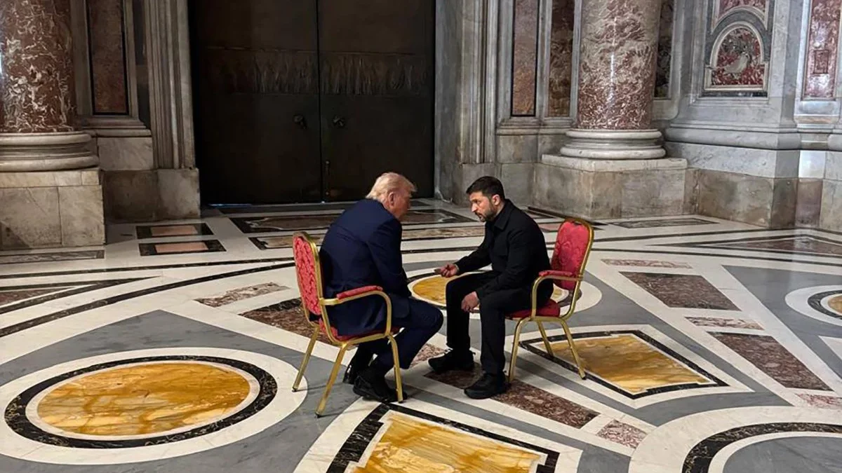 Trump e Zelensky se reúnem antes do funeral do papa Francisco no Vaticano
