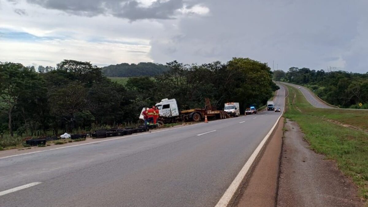 Homem morre atropelado por caminhão na BR-060, em Anápolis