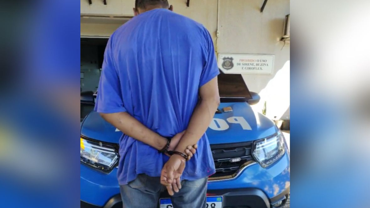 Homem preso por furto em academia (Foto: Reprodução)