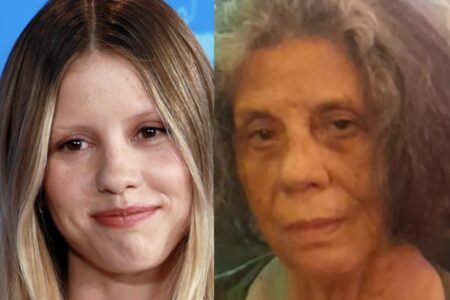 Mia Goth e a avó, Maria Gladys (Foto: Reprodução)