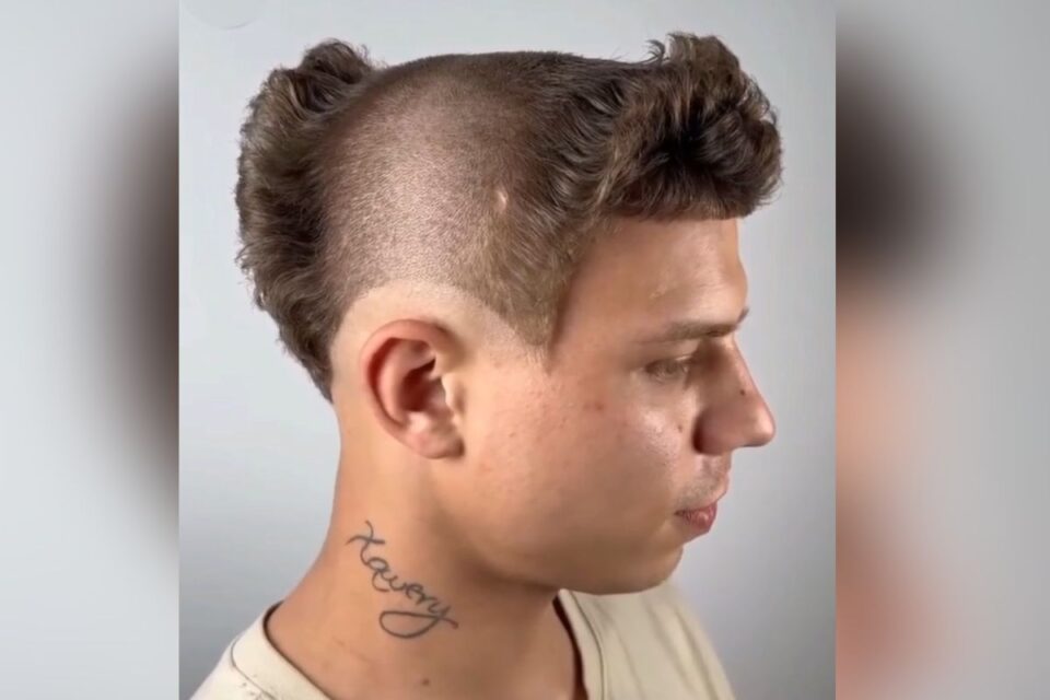 Moicano invertido: tendência ou loucura? (Foto: Reprodução)