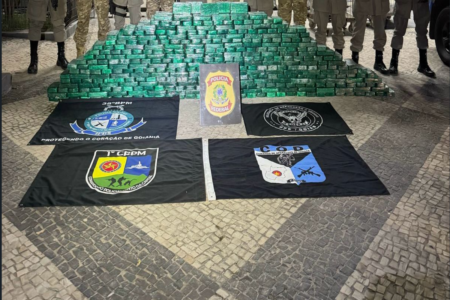 Apreensão de cocaína (Foto: Divulgação)