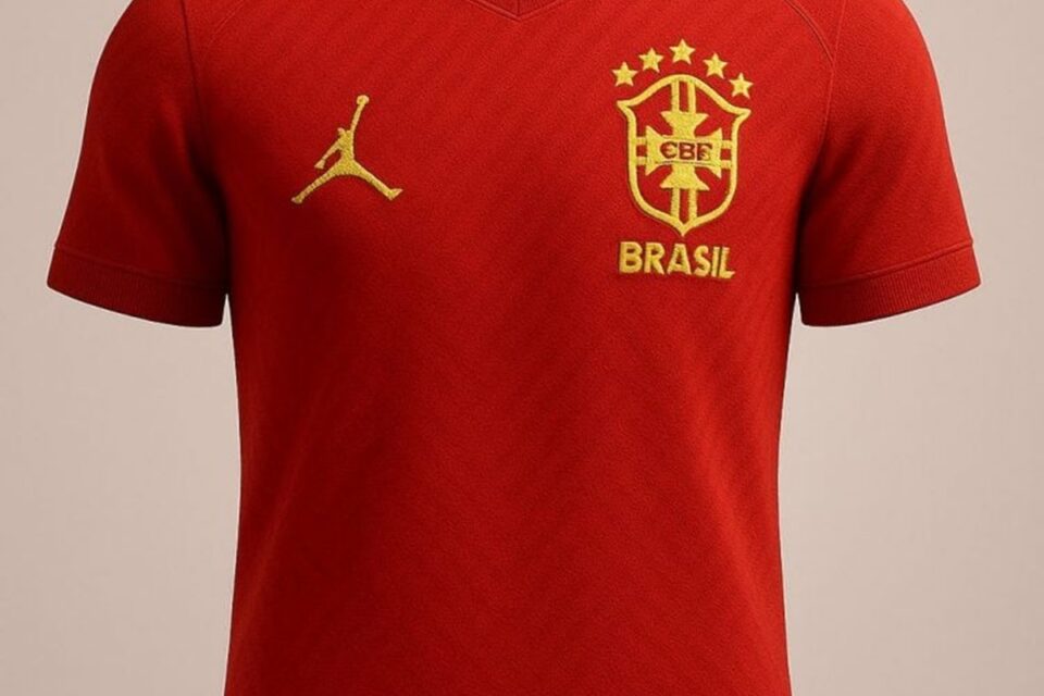 Camisa vermelha da seleção brasileira