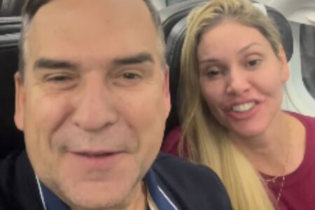 Prefeito Sandro Mabel e a primeira-dama, Karolina Freitas (Foto: Reprodução)