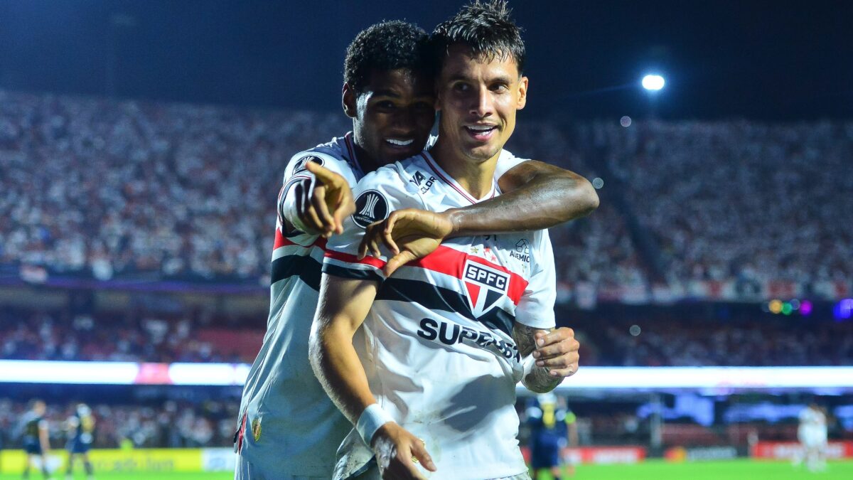Ferreirinha comemora gol pelo São Paulo
