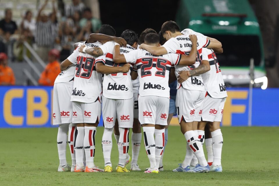 Jogadores do São Paulo durante o Brasileirão