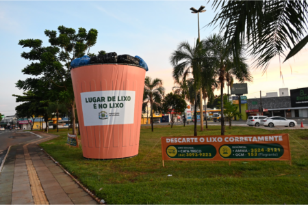 Campanha "A cidade é a sua casa. Cuide bem dela" promove conscientização sobre descarte de lixo em Goiânia