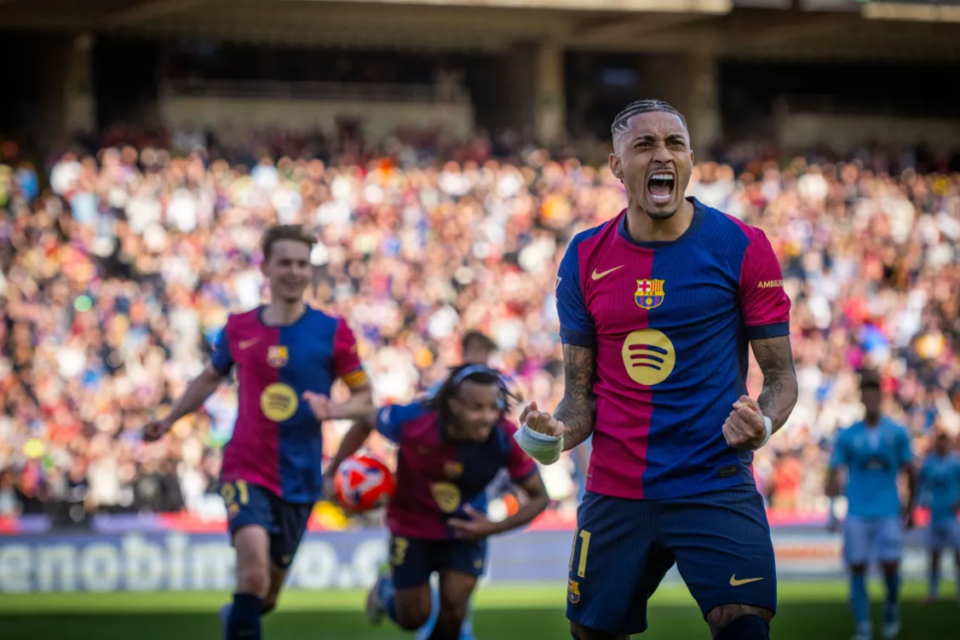 Raphinha é o principal nome do Barcelona nessa temporada