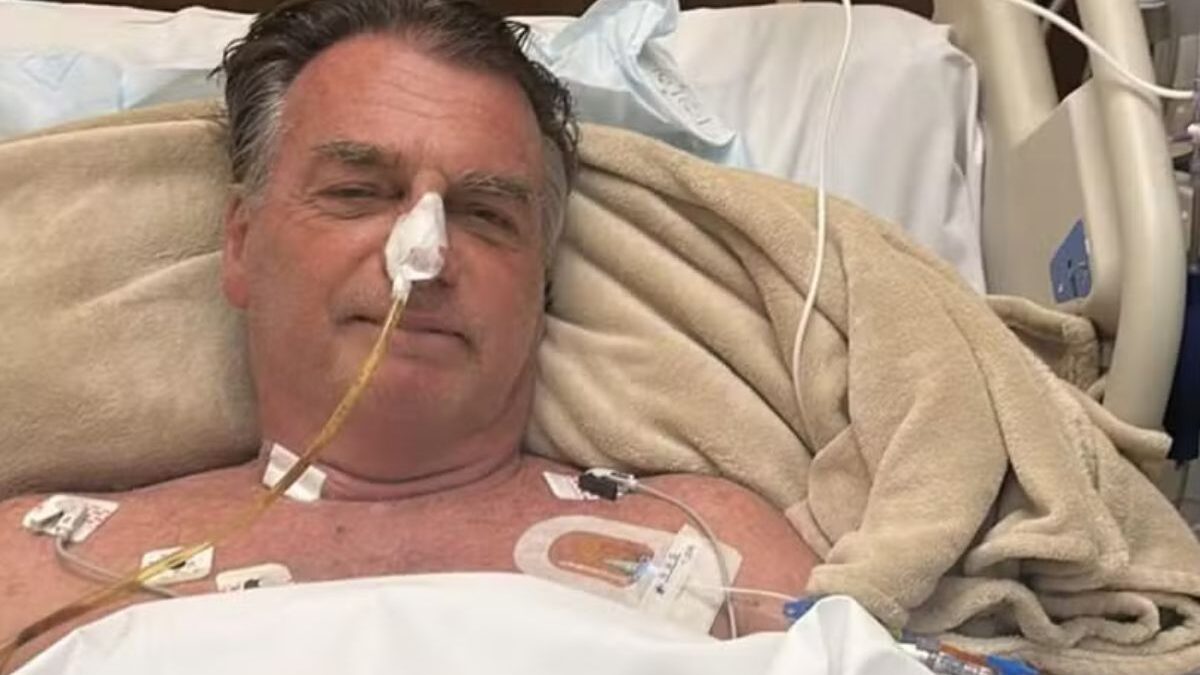 Bolsonaro hospitalizado (Foto: redes sociais)
