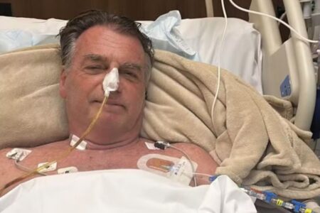 Bolsonaro hospitalizado (Foto: redes sociais)