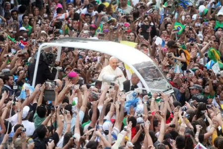 Papa Francisco no Rio de Janeiro (Foto: Reprodução)