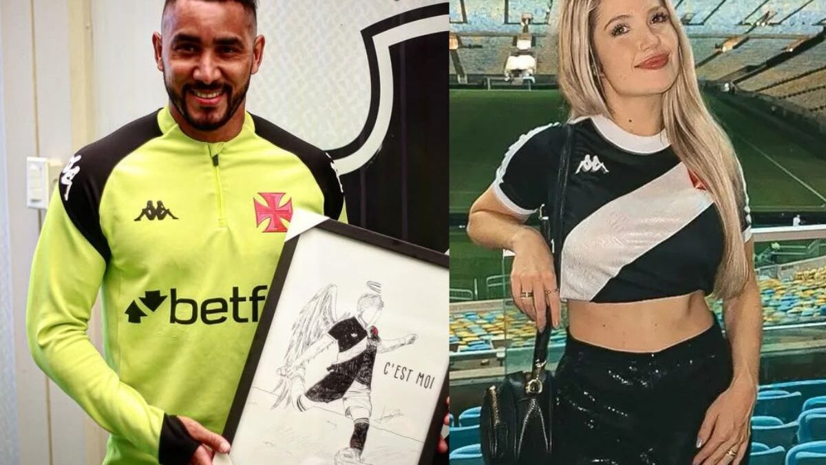 Dimitri Payet e a ex-amante, Larissa Ferrari (Foto: Divulgação)