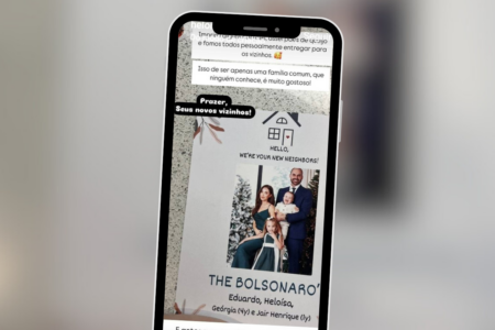 Cartaz feito por Heloísa Bolsonaro, esposa de Eduardo (Foto: Reprodução)