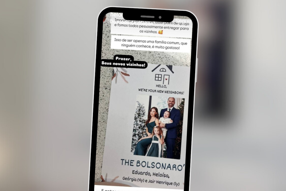 Cartaz feito por Heloísa Bolsonaro, esposa de Eduardo (Foto: Reprodução)