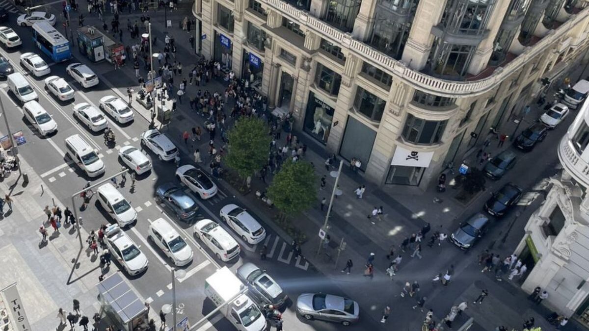 Apagão gerou transtornos nas ruas de Madri (Foto: redes sociais)