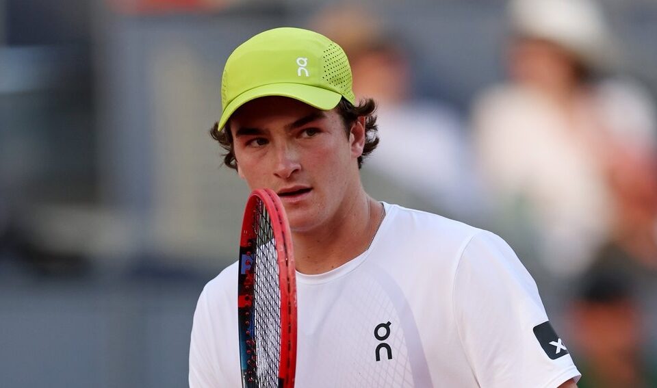 João Fonseca durante sua estreia no Madrid Open