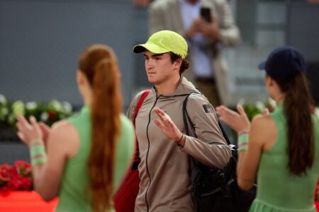 João Fonseca durante o Madrid Open