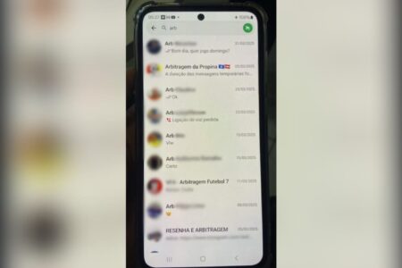 a imagem mostra um celular aberto no aplicativo