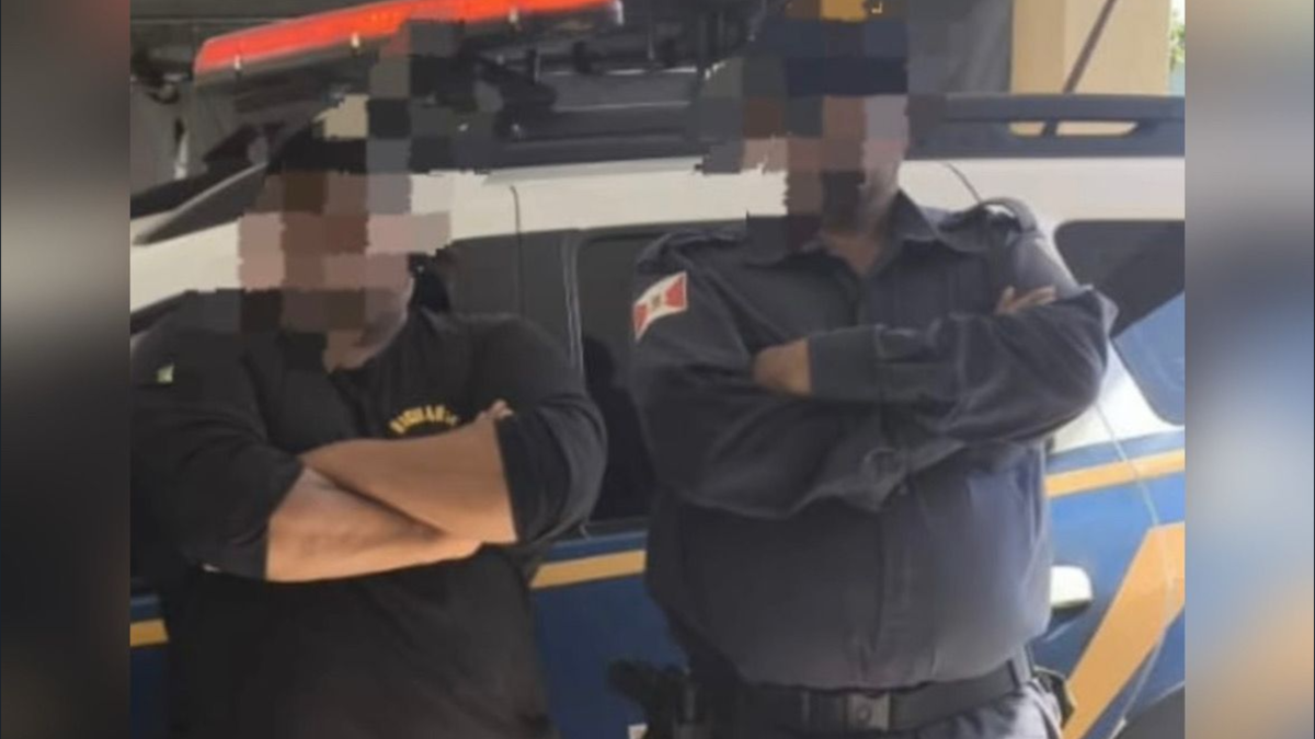 GCMs utilizando fardas, armas e viaturas caracterizadas (Foto: Reprodução)