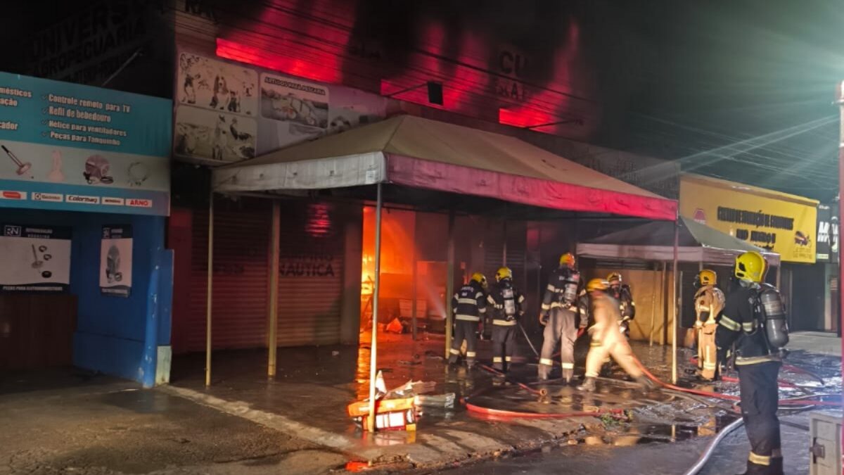 Imagem do local na ocorrência dos bombeiros