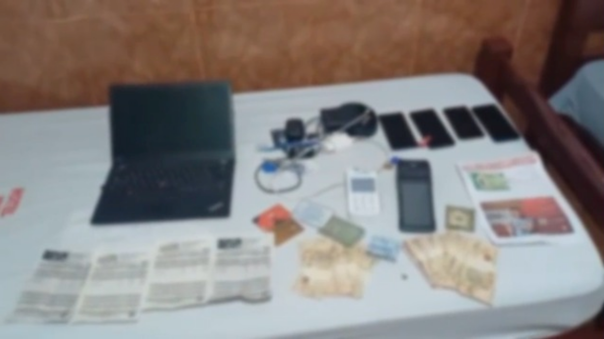 Imagem dos materiais apreendidos