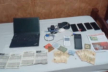 Imagem dos materiais apreendidos