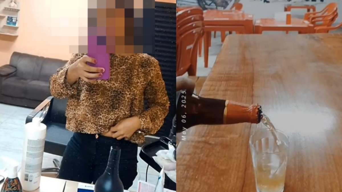 Imagens da mulher antes de ser presa