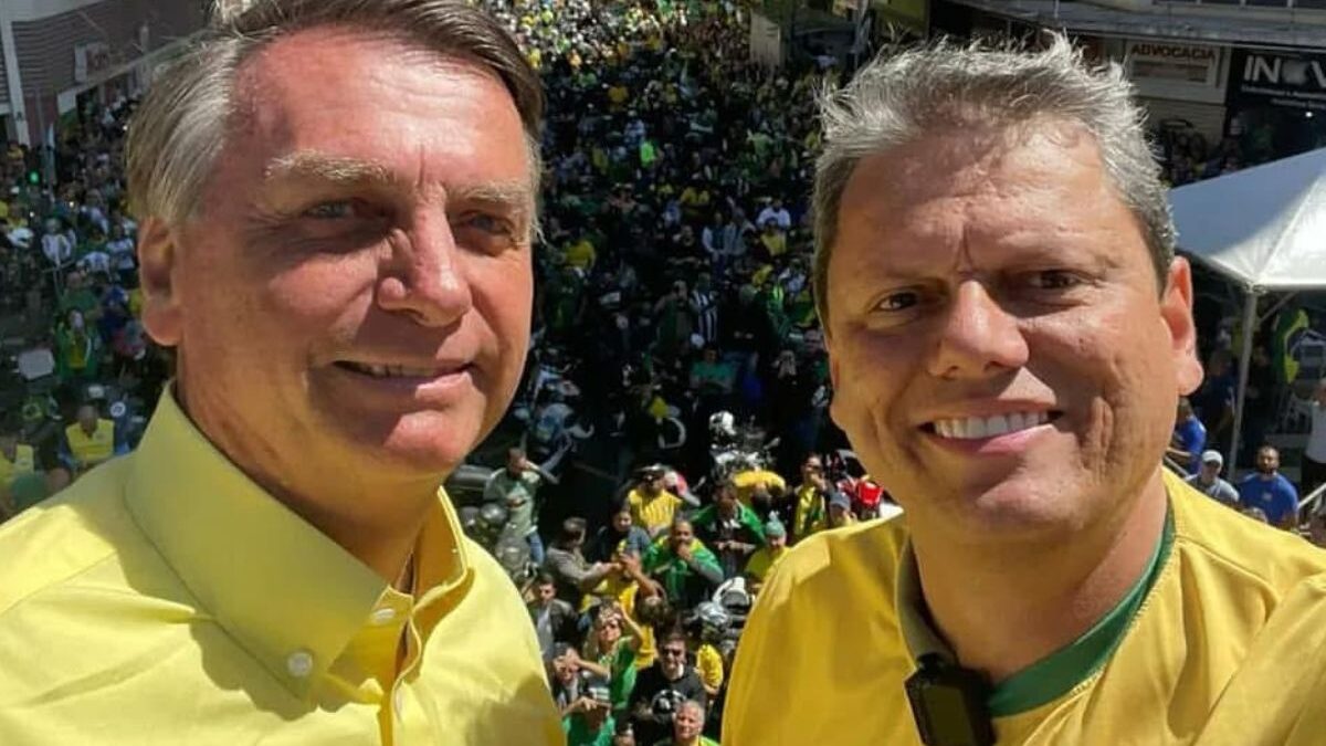 Bolsonaro e Tarcísio de Freitas (Foto: redes sociais)