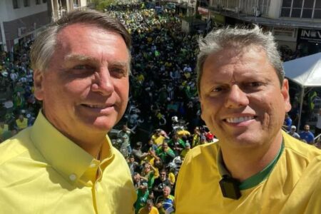 Bolsonaro e Tarcísio de Freitas (Foto: redes sociais)