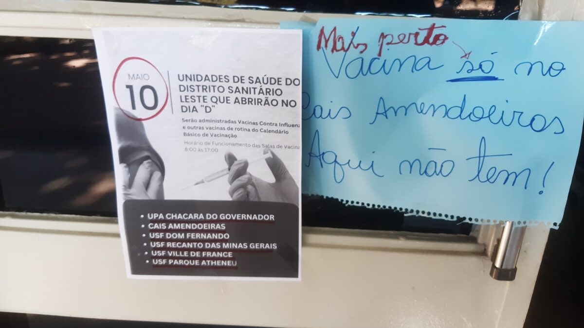 UPA de Goiânia fica sem vacina para gripe no Dia D de Vacinação