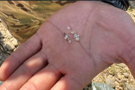 Pedras encontradas durante operação (Foto: Reprodução)