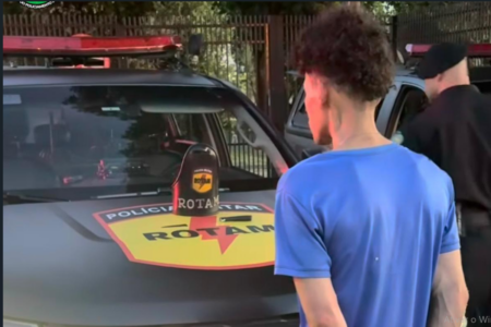 Homem preso por tentativa de homicídio (Foto: Reprodução)