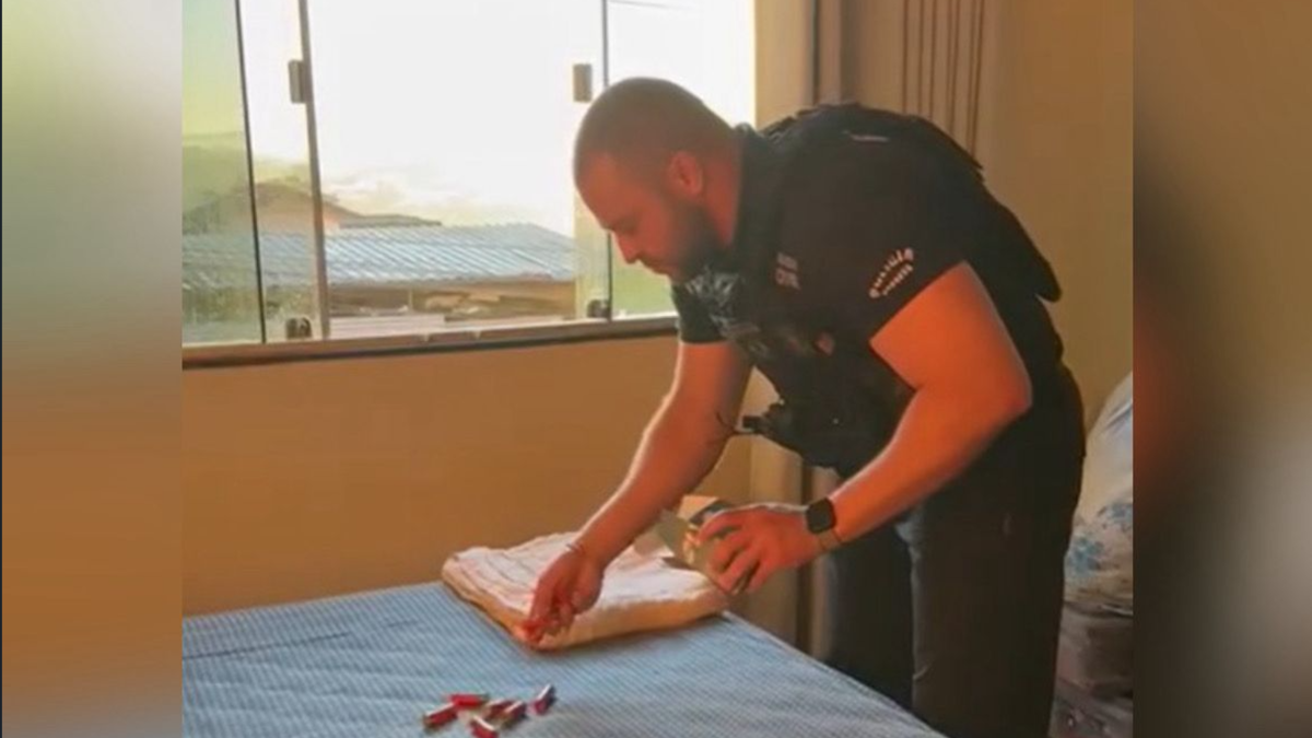 Polícia encontrou munições na residência do suspeito (Foto: Reprodução)