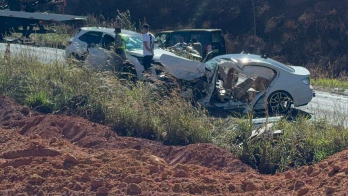 Acidente na GO-139, entre Caldas Novas e Piracanjuba (Foto: Reprodução)