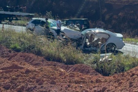 Acidente na GO-139, entre Caldas Novas e Piracanjuba (Foto: Reprodução)
