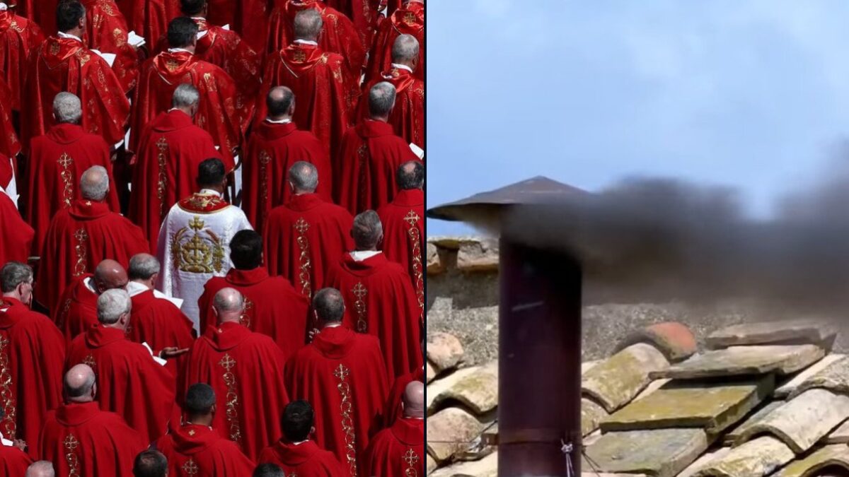 Ainda sem papa: fumaça preta volta a sair da chaminé da Capela Sistina Votações do conclave serão retomadas à tarde