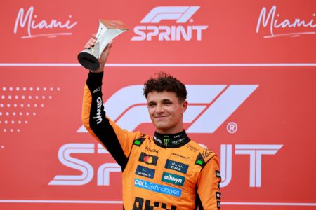 Lando Norris, vencedor da corrida sprint do GP De Miami