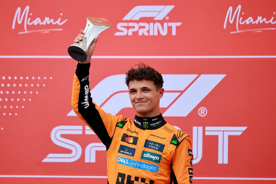 Lando Norris, vencedor da corrida sprint do GP De Miami