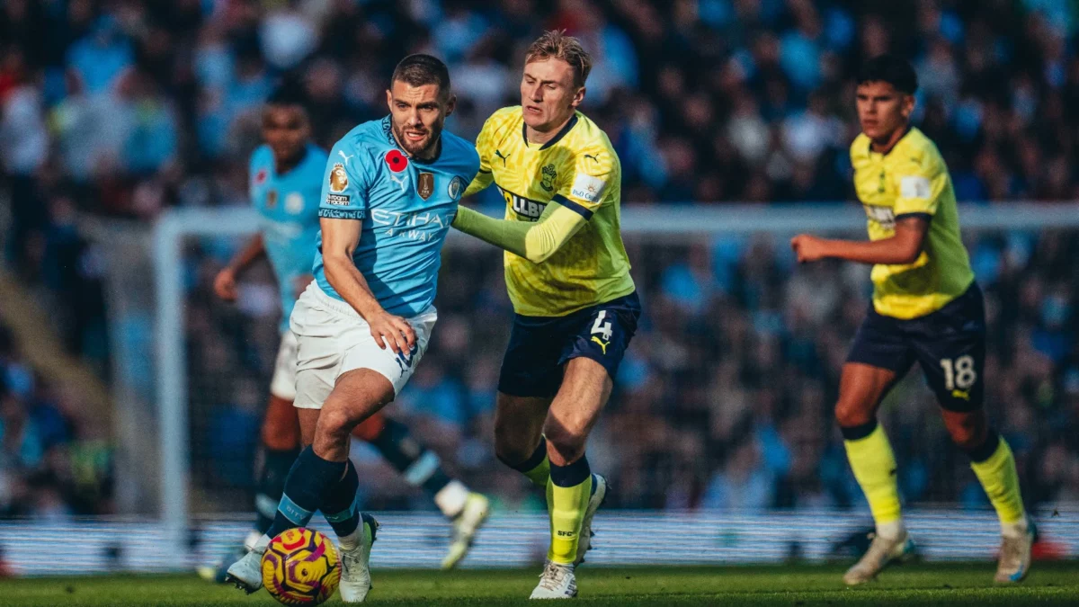 Manchester City 1x0 Southampton, no primeiro turno do Campeonato Inglês de 2024-25