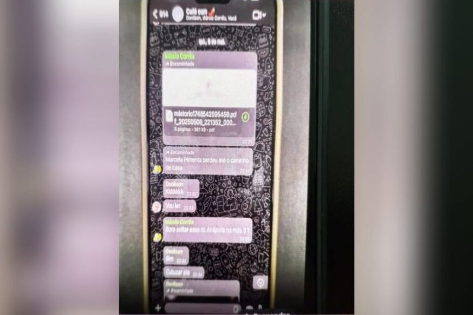 A imagem mostra um print com as conversas em grupo